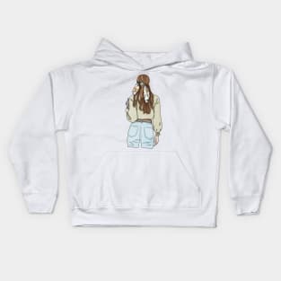 Coffee girl (1) Kids Hoodie